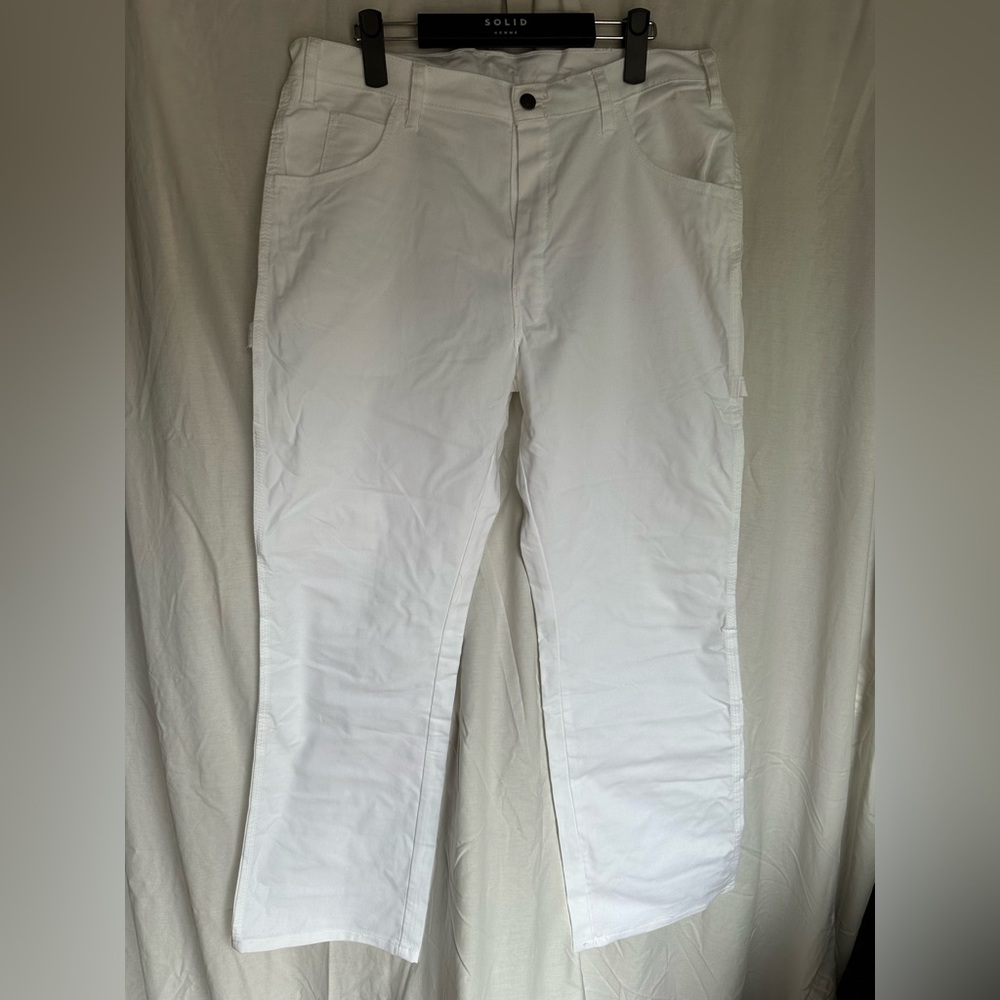 Dickies White Cargo Work Pants - Straight Leg